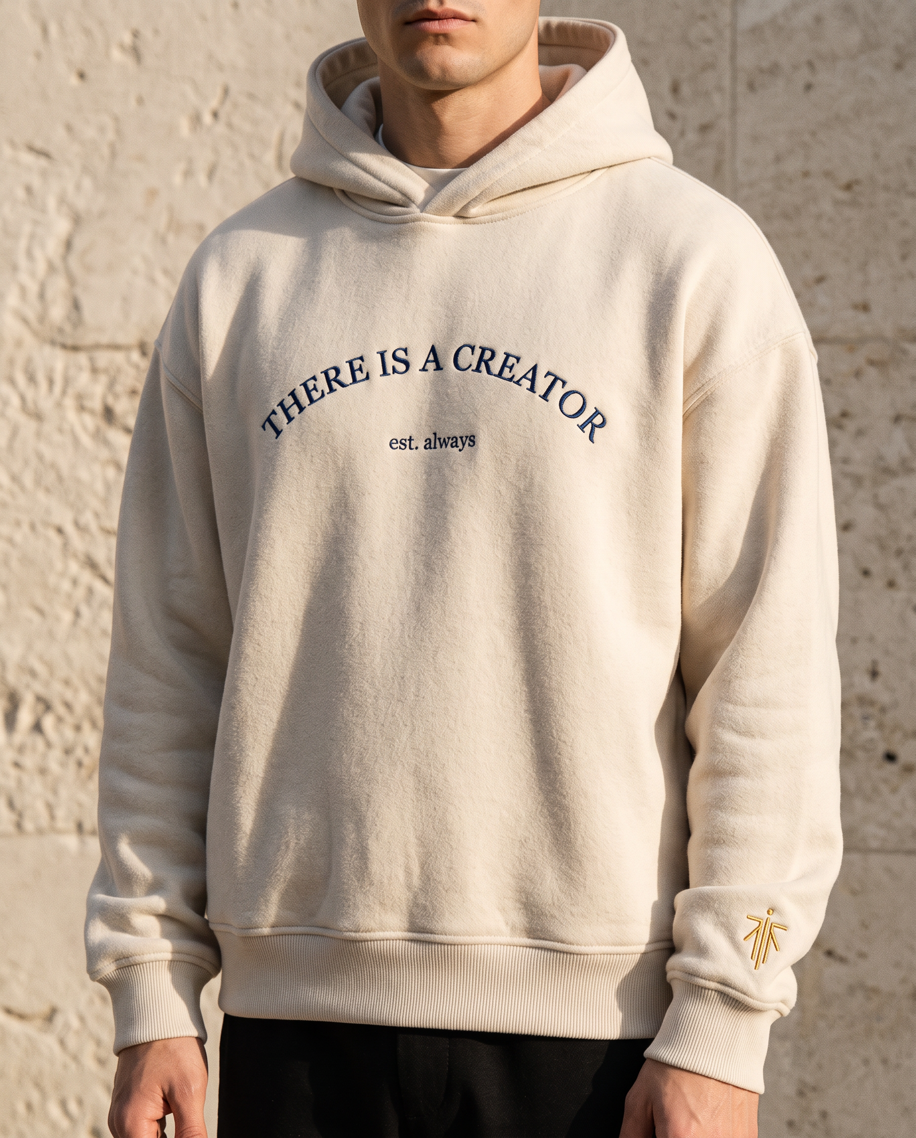 Est. Always embroidered hoodie styled on body