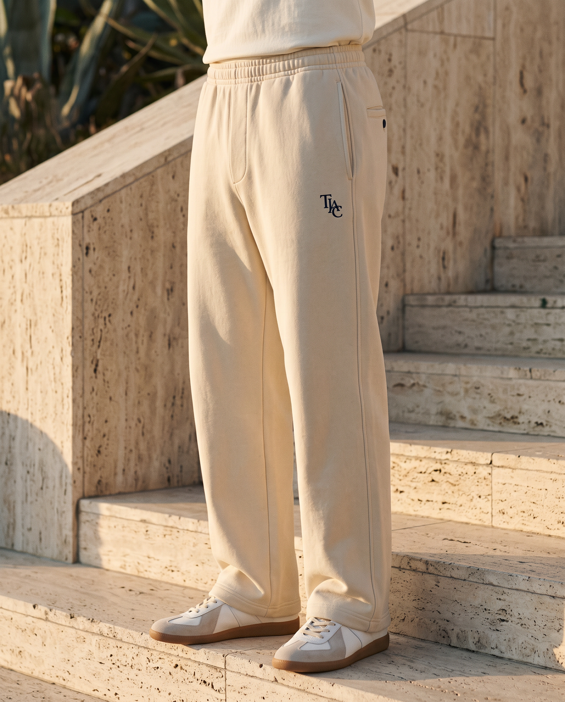 TIAC heavyweight sweatpant styled on body