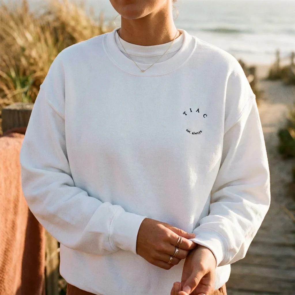 TIAC Signature Crewneck worn by her